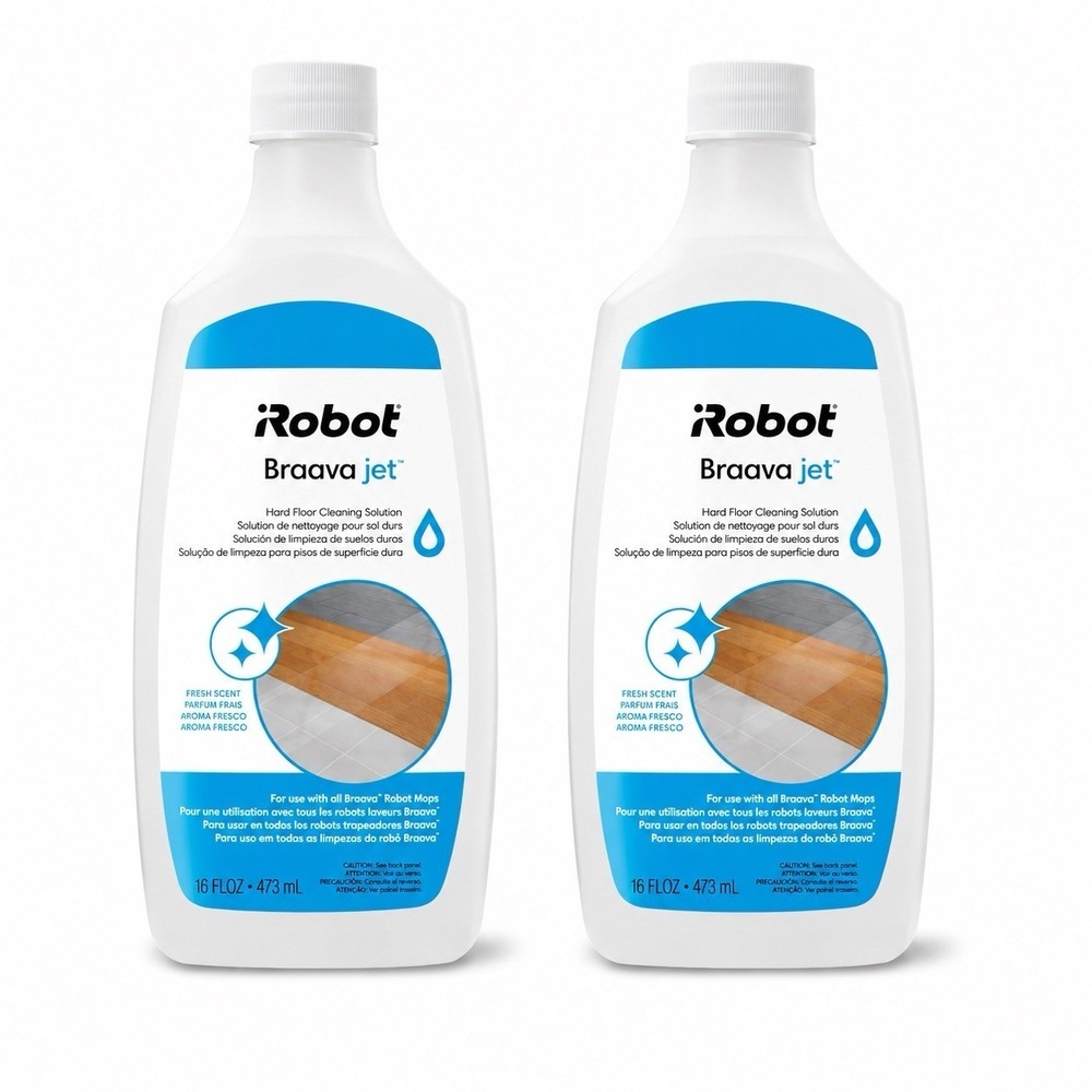 2 Bottles iRobot Braava Jet Hard Floor‎ Cleaning Solution Fresh Scent 16 oz Each